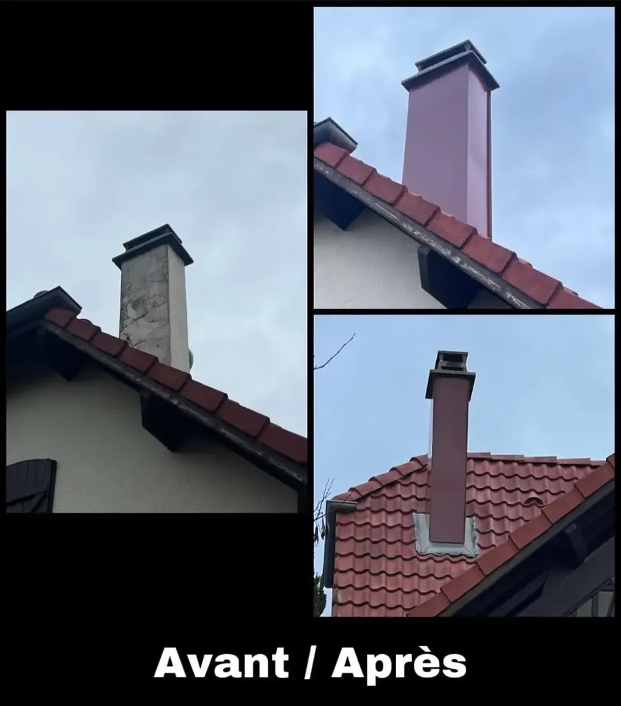 Avant / après rénovation de cheminée